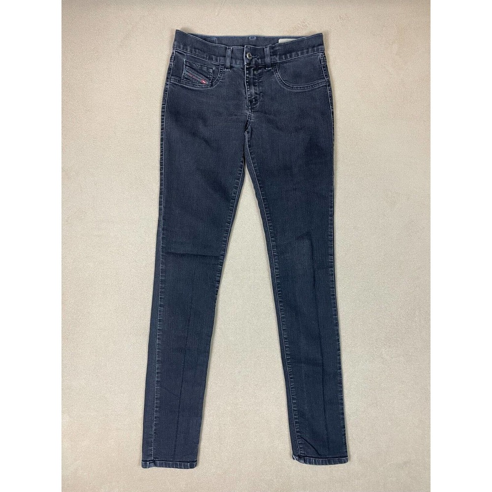 Diesel Jeans Adult 27 Black Skinny Mid Rise Preppy Designer Pockets Womens‎